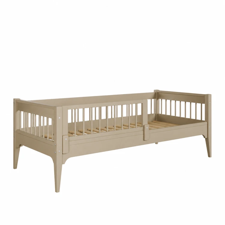 Łóżko pojedyncze Carmela Daybed 90x200 cm z ozdobnymi szczebelkami i opcjonalną szufladą