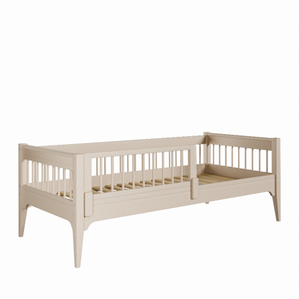 Kaszmirowe łóżko pojedyncze Carmela Daybed 90x200 cm z ozdobnymi szczebelkami