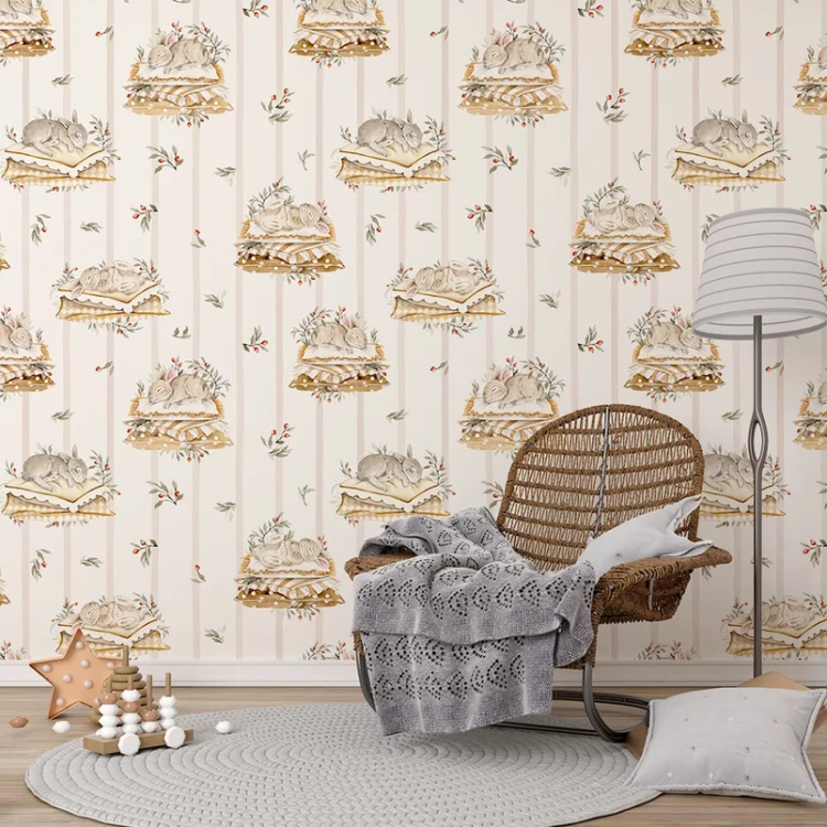 Tapeta do pokoju dziecka Royal Bunnies - Śpiące króliczki