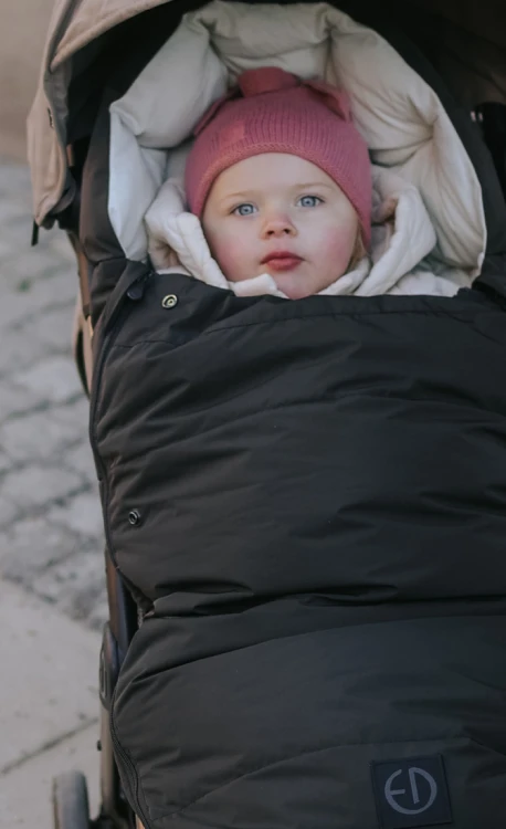 Śpiworek do wózka Elodie Details Luxe Wool & Down z puchem wełną i bawełnianą podszewką