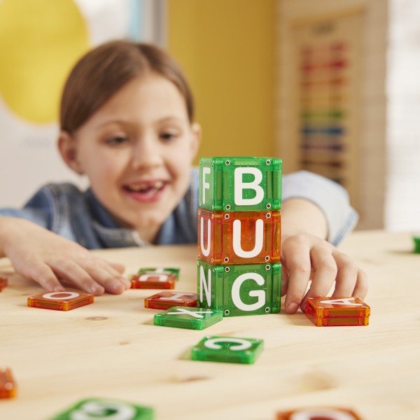 MAGNA-TILES microMAGS LEARN Letters 56 el. magnetyczne płytki z literami do nauki alfabetu
