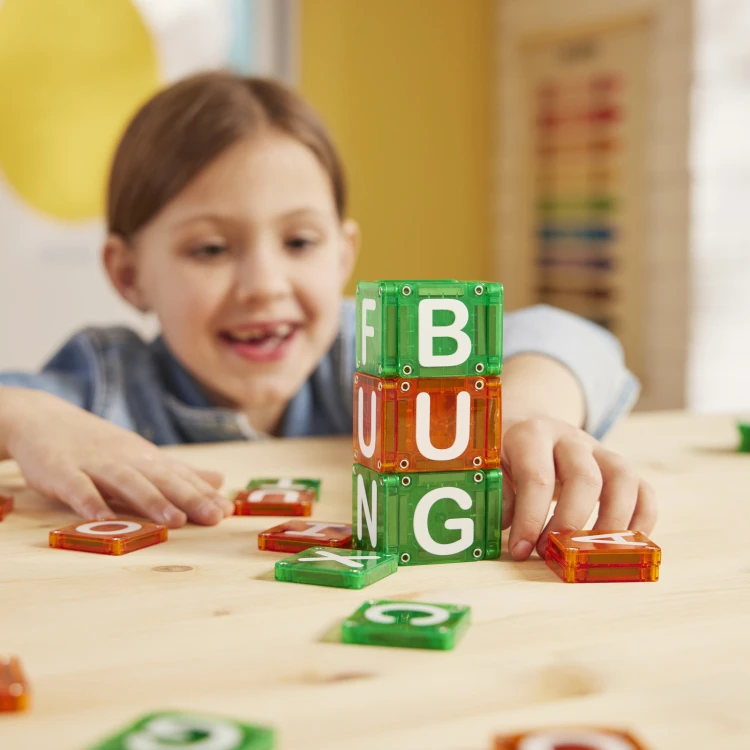 MAGNA-TILES microMAGS LEARN Letters 56 el. magnetyczne płytki z literami do nauki alfabetu