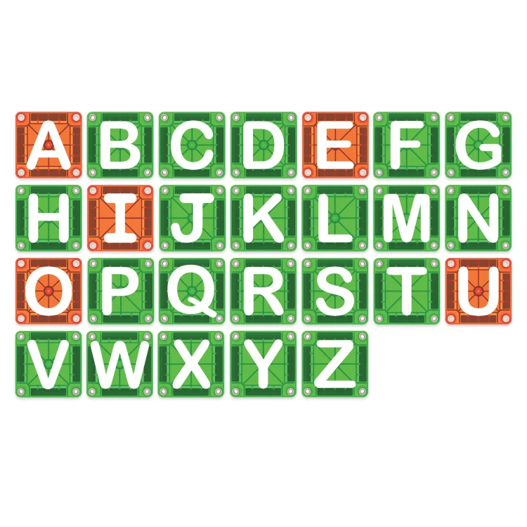 MAGNA-TILES microMAGS LEARN Letters 56 el. magnetyczne płytki z literami do nauki alfabetu