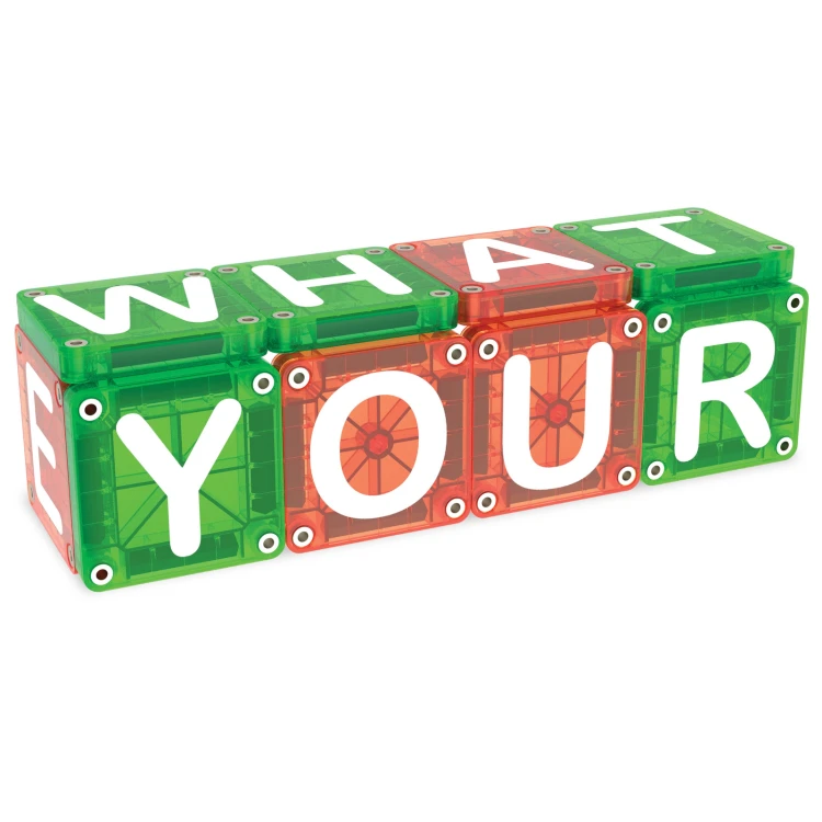 MAGNA-TILES microMAGS LEARN Letters 56 el. magnetyczne płytki z literami do nauki alfabetu