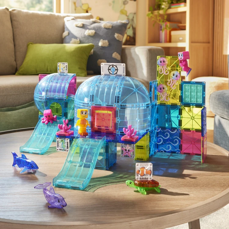 MAGNA-TILES Undersea Adventure 58 el. klocki magnetyczne z nurkami i morskimi zwierzętami