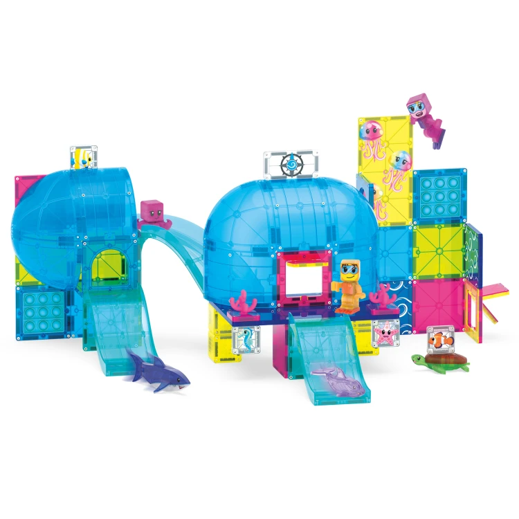 MAGNA-TILES Undersea Adventure 58 el. klocki magnetyczne z nurkami i morskimi zwierzętami