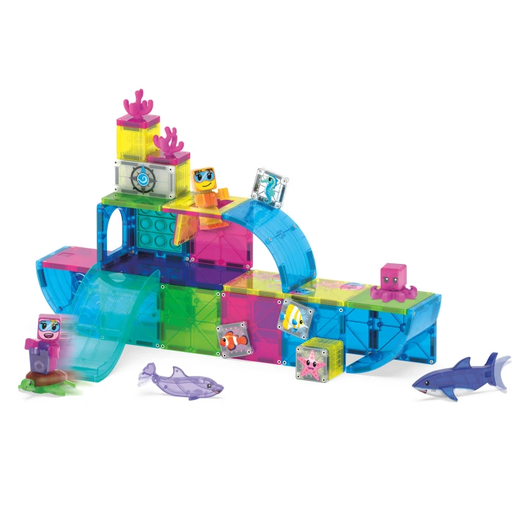 MAGNA-TILES Undersea Adventure 58 el. klocki magnetyczne z nurkami i morskimi zwierzętami