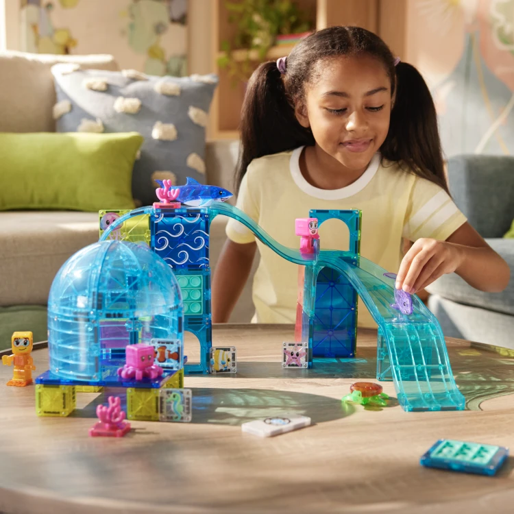 MAGNA-TILES Undersea Adventure 58 el. klocki magnetyczne z nurkami i morskimi zwierzętami
