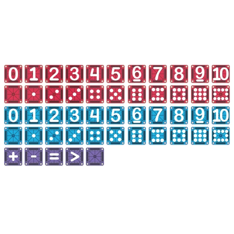 MAGNA-TILES microMAGS LEARN Numbers magnetyczne płytki do nauki cyfr liczenia i matematyki