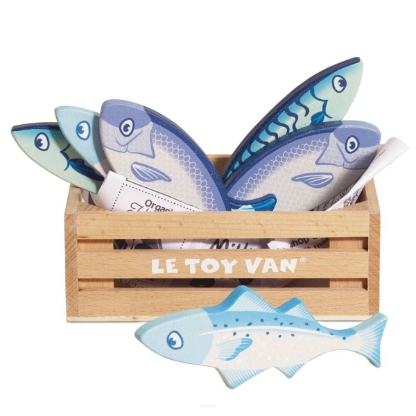 Drewniane ryby w skrzynce Le Toy Van – zestaw 6 ryb