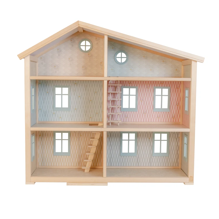 Drewniany domek dla lalek Wonder House zabawa lalkami dla dzieci Lundby