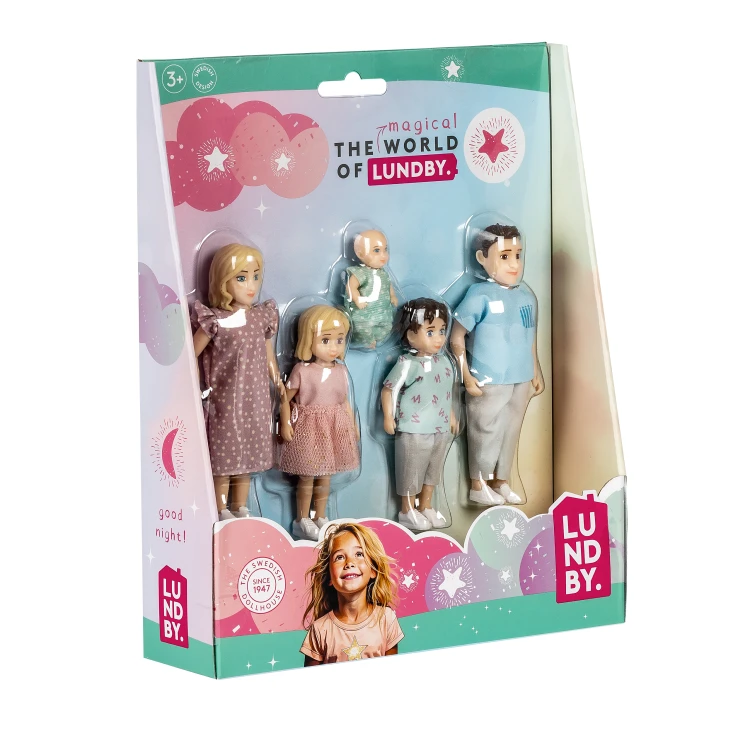 Lalki do domku dla lalek zestaw Charlie zabawka dla dzieci domek Lundby