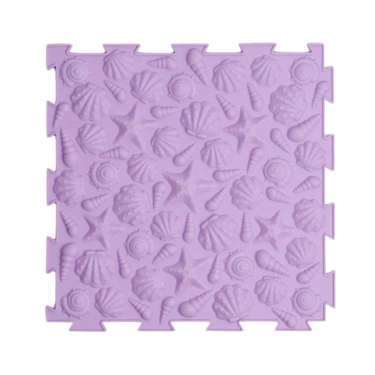 Sense2Play Ścieżka sensoryczna Pastel zestaw 6 mat sensorycznych 30 × 30 cm o różnych fakturach fioletowa