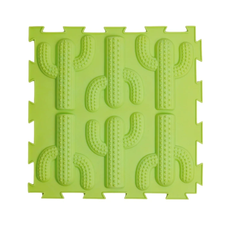 Sense2Play Ścieżka sensoryczna Pastel zestaw 6 mat sensorycznych 30 × 30 cm o różnych fakturach zielona