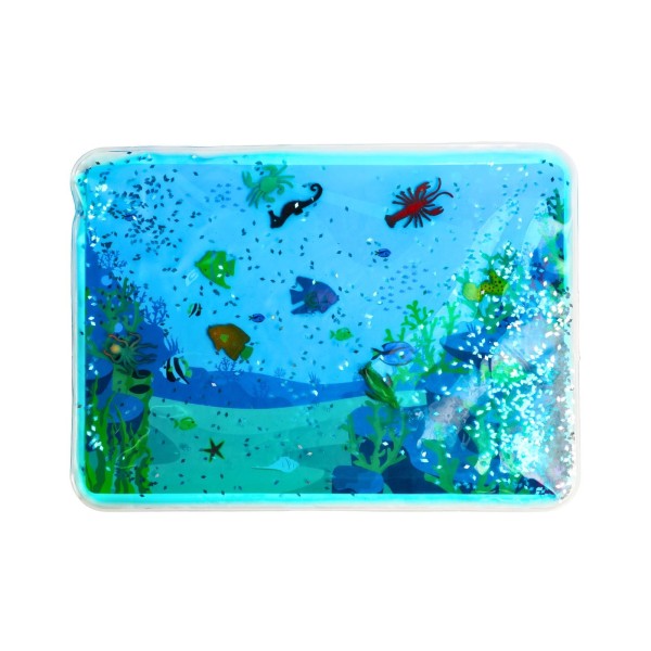 Sense2Play Ocean Animals mata sensoryczna z kolorowym płynem, brokatem i zwierzętami morskimi