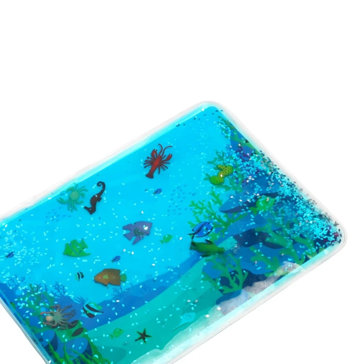 Sense2Play Ocean Animals mata sensoryczna z kolorowym płynem, brokatem i zwierzętami morskimi