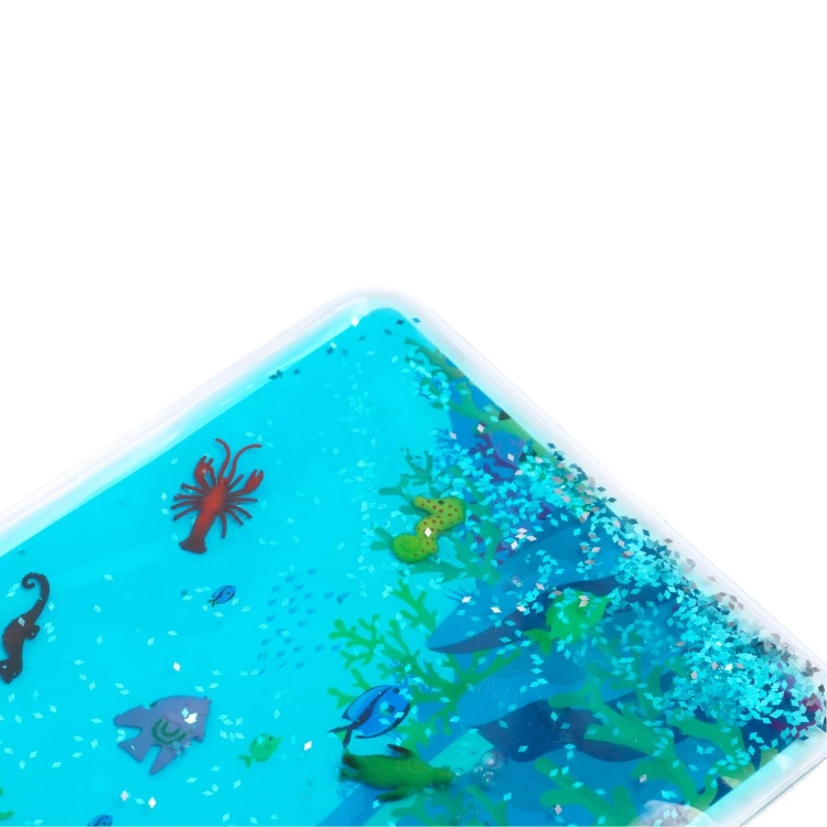 Sense2Play Ocean Animals mata sensoryczna z kolorowym płynem, brokatem i zwierzętami morskimi