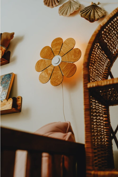 Lampka nocna kwiatek vintage do pokoju dziecka