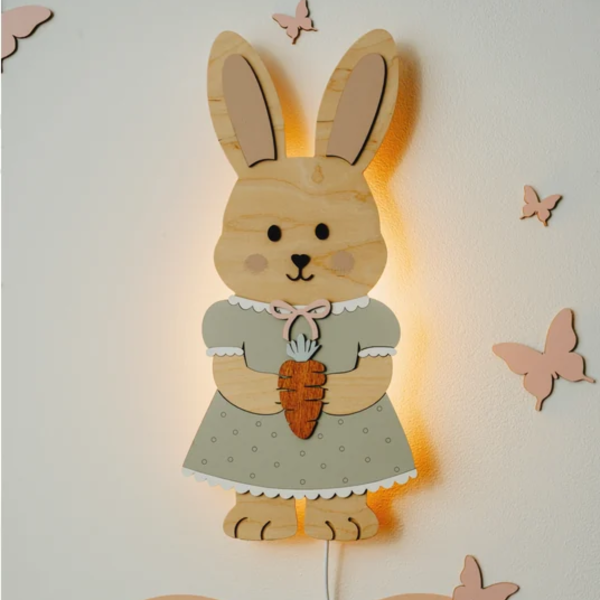 Lampka nocna króliczek retro