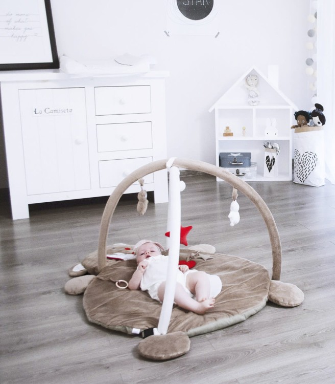 Mata edukacyjna My Teddy w kształcie misia – dywanik do zabawy dla niemowląt