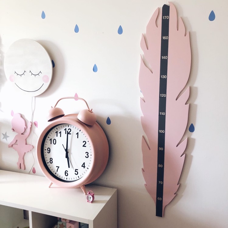 Drewniana Miarka Wzrostu dla dzieci - Piórko