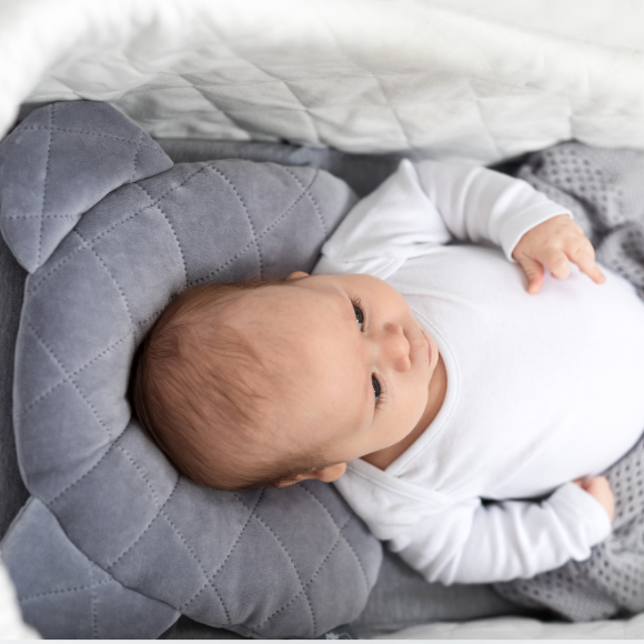 Poduszka z wgłębieniem na główkę Royal Baby Grey dla niemowląt