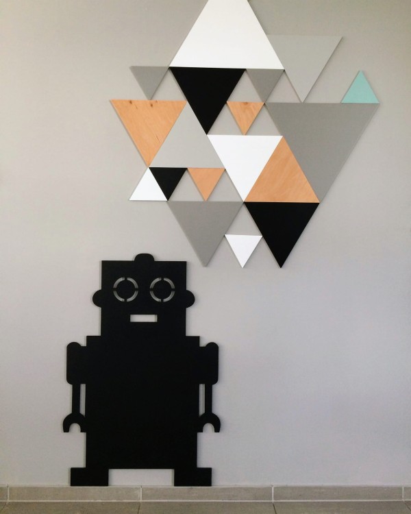 Tablica magnetyczno-kredowa Robot do pokoju dziecka