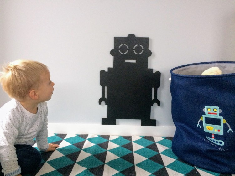 Tablica magnetyczno-kredowa Robot do pokoju dziecka