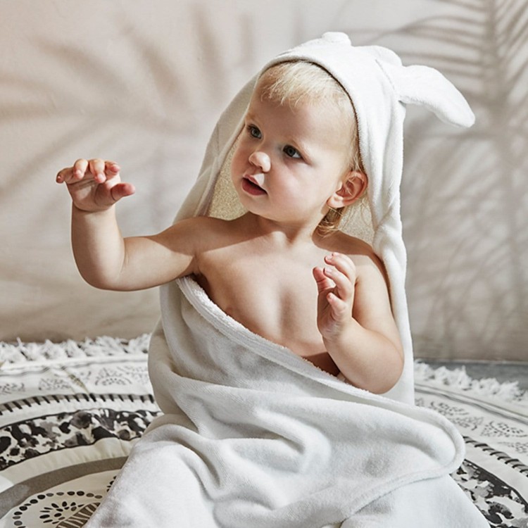 Elodie Details Ręcznik Vanilla White Bunny z kapturkiem