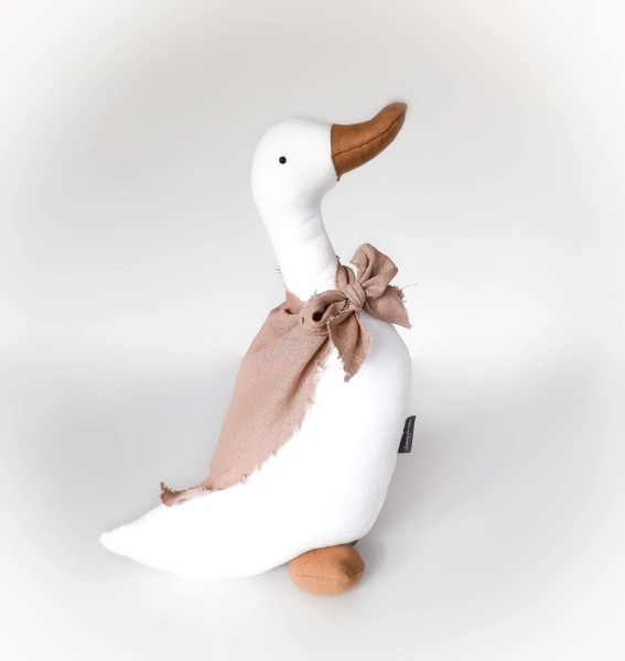 lniany gąsiorek przytulanka dla dziecka poduszka dekoracyjna z lnu do pokoju dziecięcego