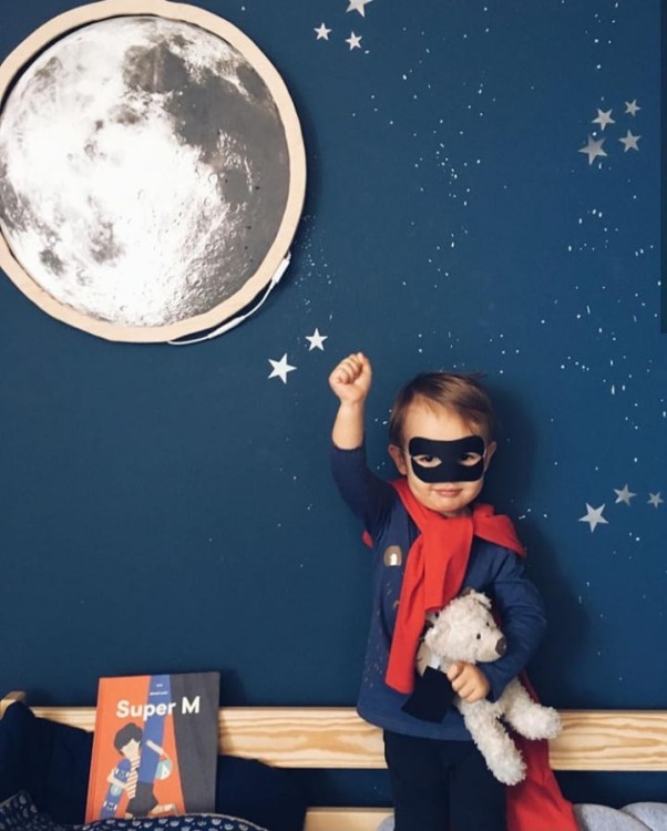 Drewniana lampka Led dla dzieci Księżyc