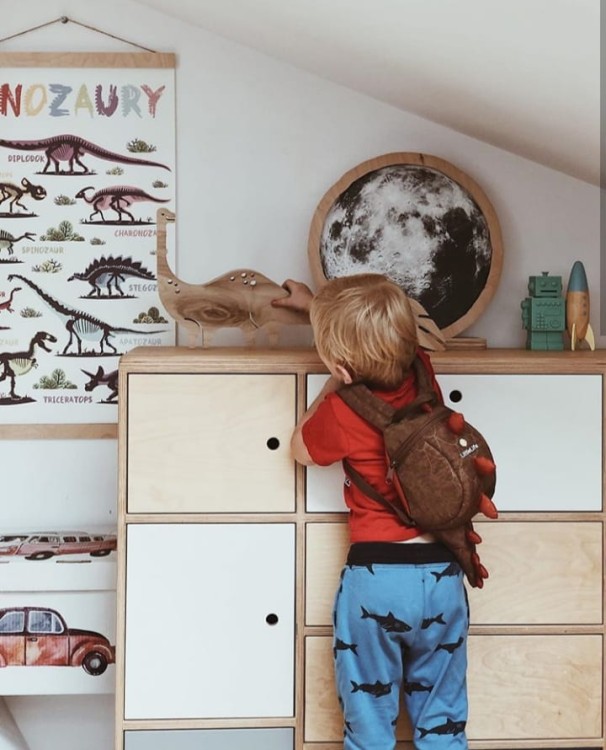 Drewniana lampka Led dla dzieci Księżyc