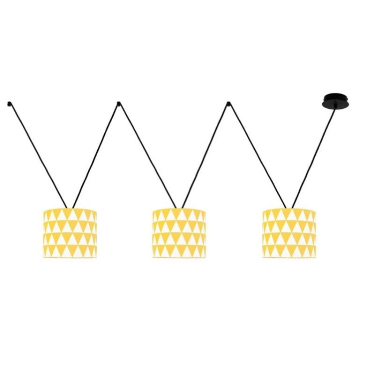 Lampa wisząca dla dzieci VVV Mini – trzy abażury w różnych kolorach