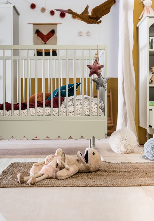 Łóżko drewniane 90x200cm Babushka Oliwka