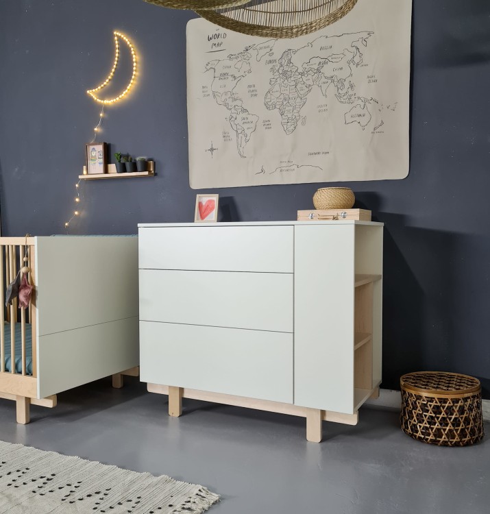 Dziecięca Komoda Basic Złamana Biel