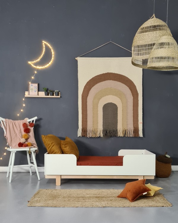 Łóżeczko Basic 70x140 cm rosnące z dzieckiem Złamana Biel - wersja bez szczebelków