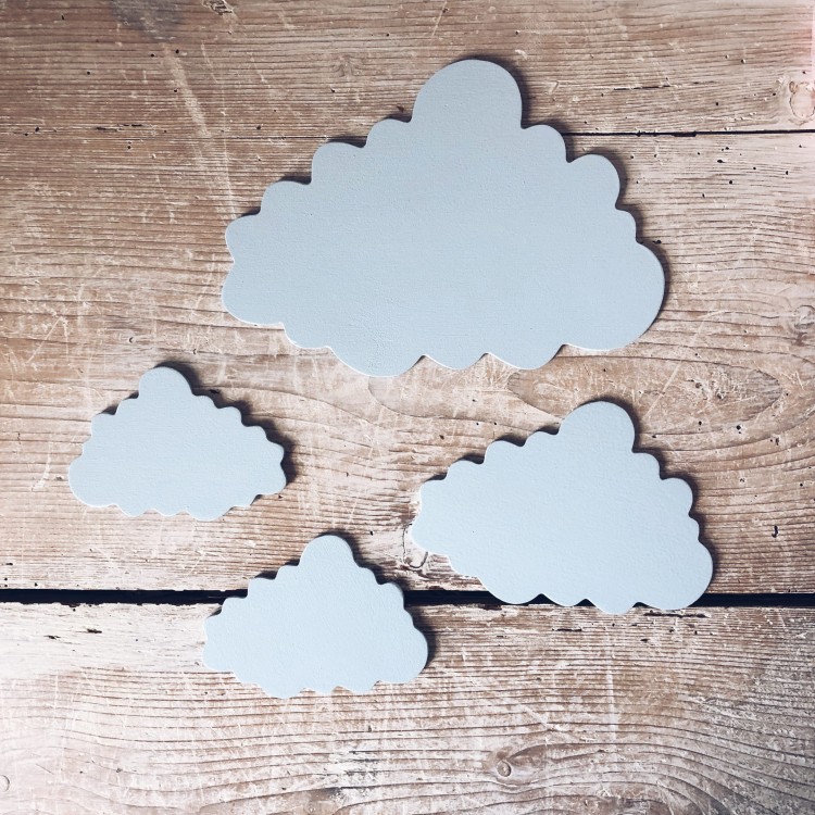 Drewniakowa – Chmurki – zestaw dekoracyjny ścienny dla dzieci