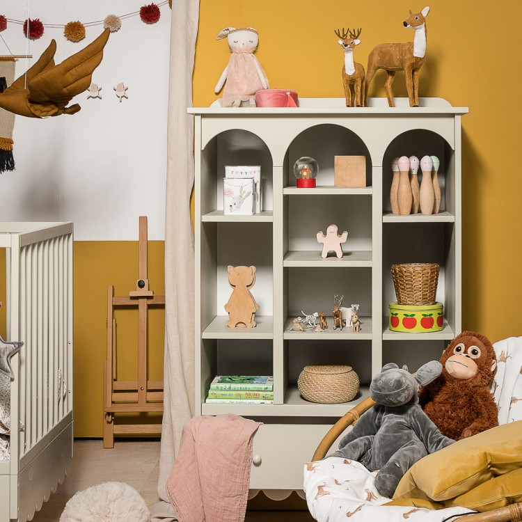 Drewniany regał dla dzieci Babushka Biały