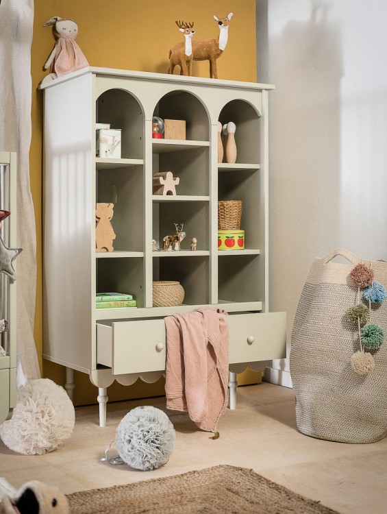 Drewniany regał dla dzieci Babushka Biały