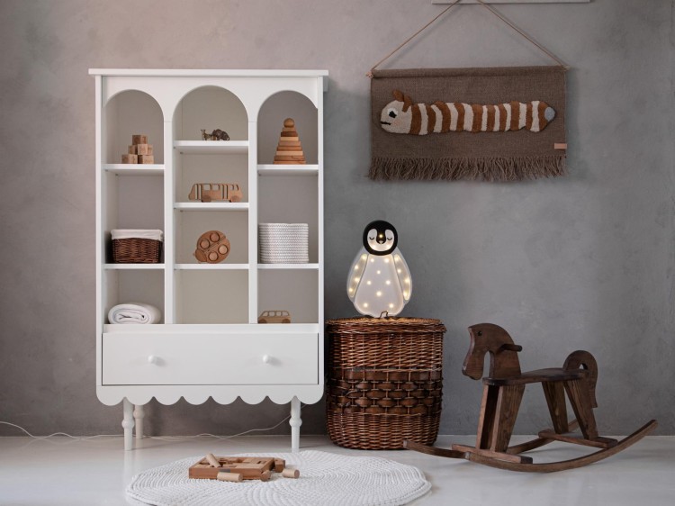 Drewniany regał dla dzieci Babushka Biały