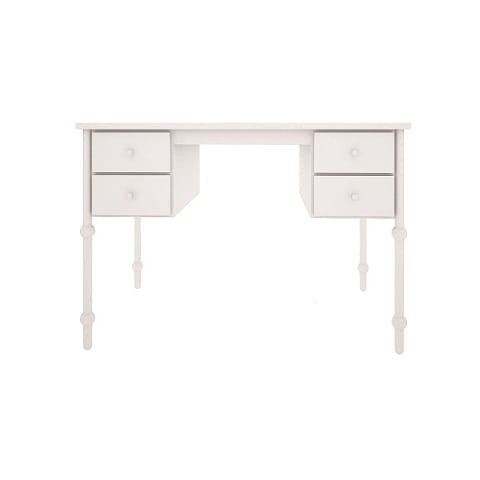 Drewniane biurko dziecięce Babushka Białe