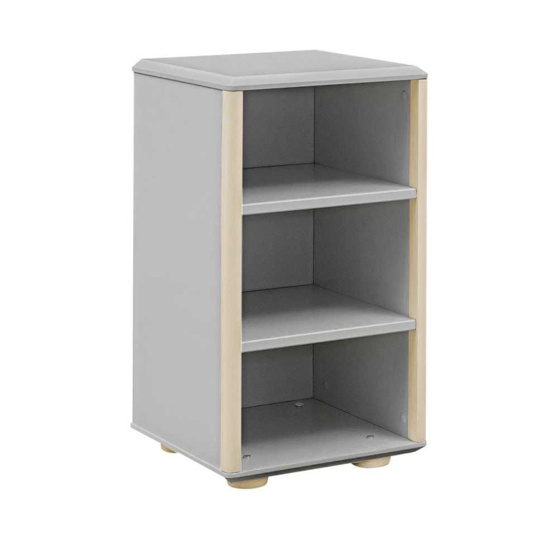 Drewniany regał dla dzieci niski Funflex - 3 półki, szary