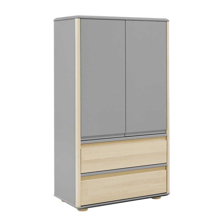 Drewniana komoda dla dzieci wysoka Funflex - szara