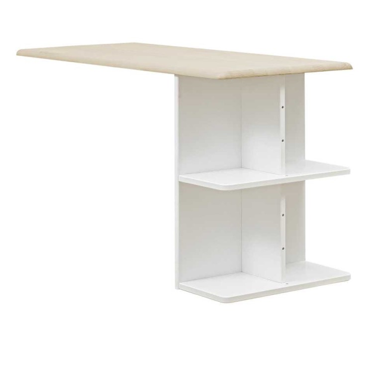 Drewniane biurko wysuwane do łóżka podniesionego Minimondo - białe