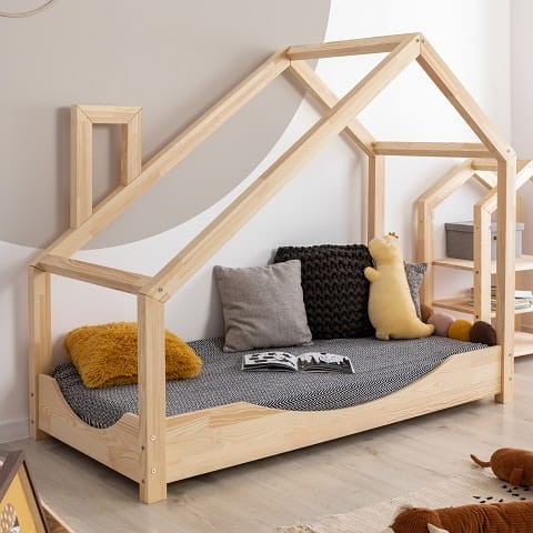 drewniane łóżko domek Luna Adeko