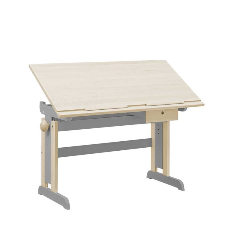 Biurko dziecięce TIPOO z regulacją wysokości wykonane z drewna brzozowego