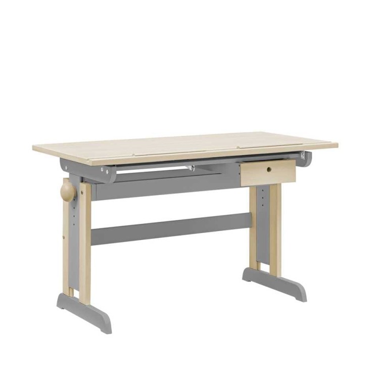 Biurko dziecięce TIPOO z regulacją wysokości wykonane z drewna brzozowego