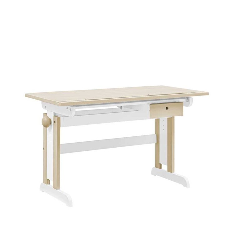 Biurko dziecięce TIPOO z regulacją wysokości wykonane z drewna brzozowego