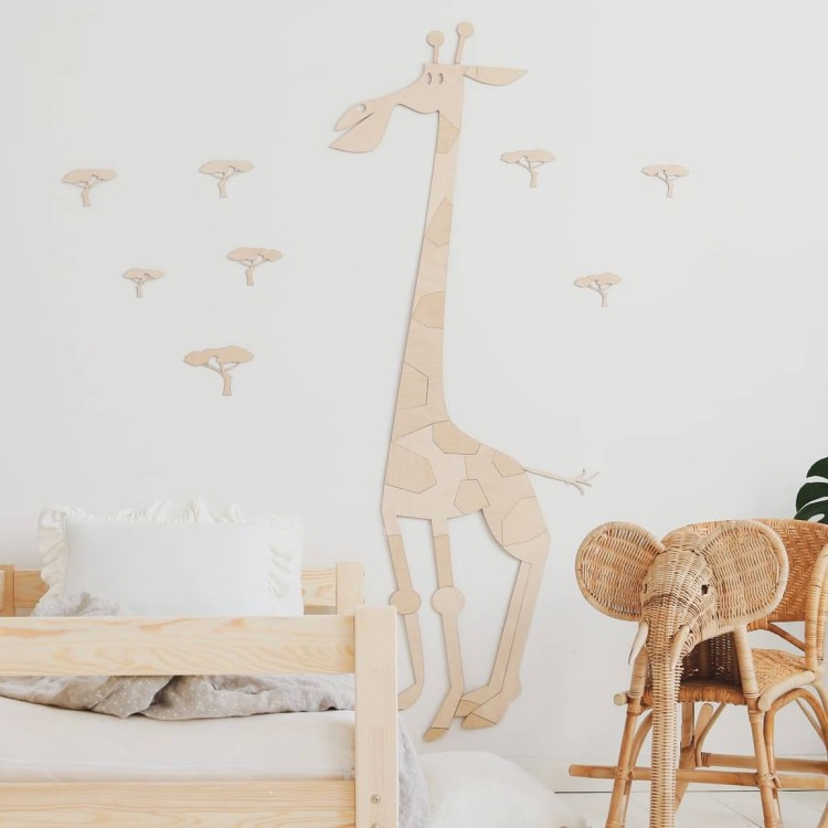 Drewniana zebra Safari dekoracja ścienna