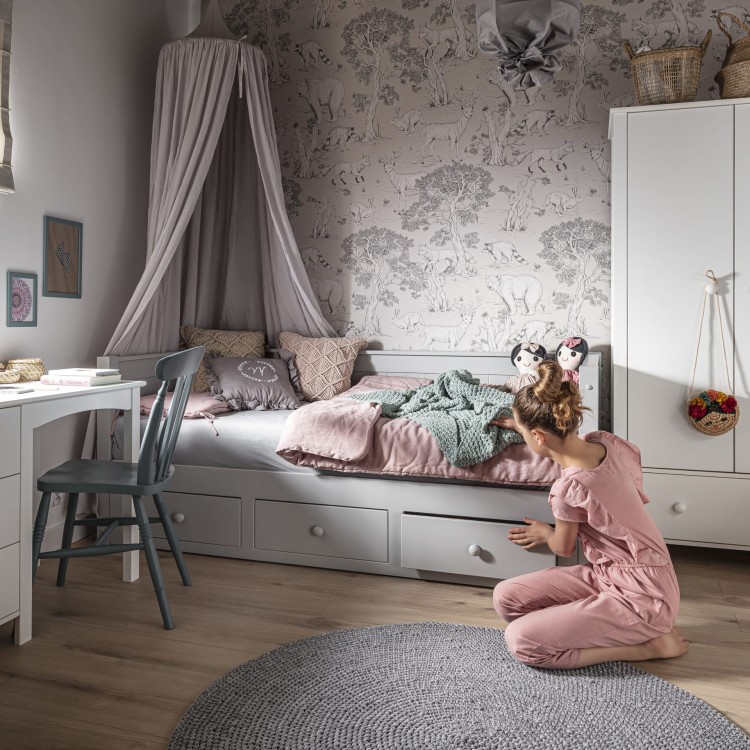 Drewniane Łóżko rozsuwane DESSI 200x90 cm - kolory